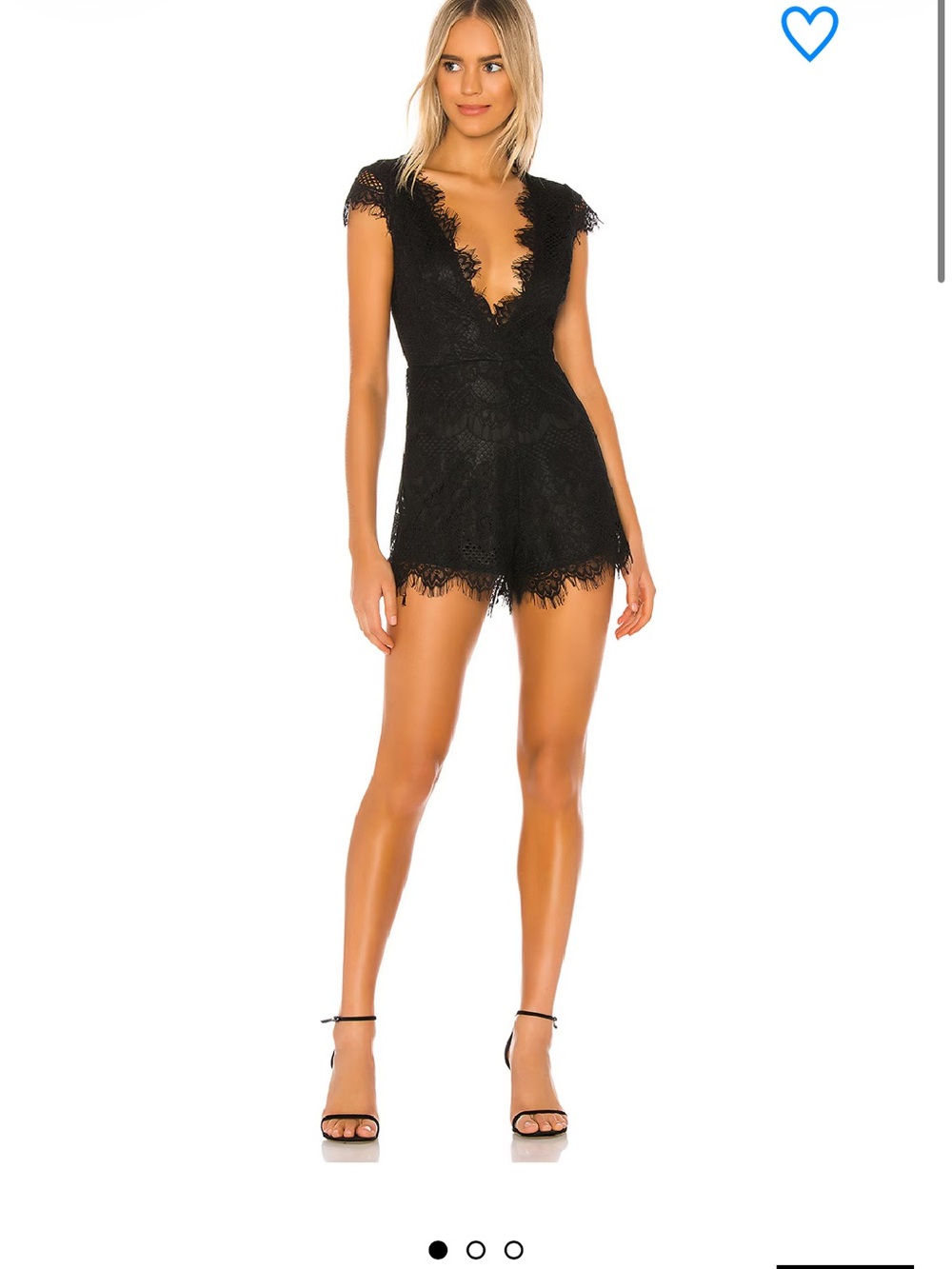 Superdown Sexy Black Lace Romper